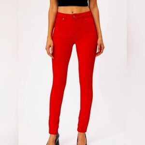 KINA Red Straight leg Skinny Jeans Size 7 NWT
